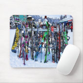 The Ski Party - Skis and Poles Mousepad (Mit Mouse)