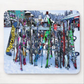 The Ski Party - Skis and Poles Mousepad (Vorne)