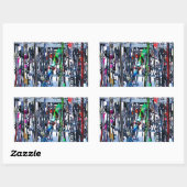 The Ski Party - Skis and Poles Rechteckiger Aufkleber (Blatt)