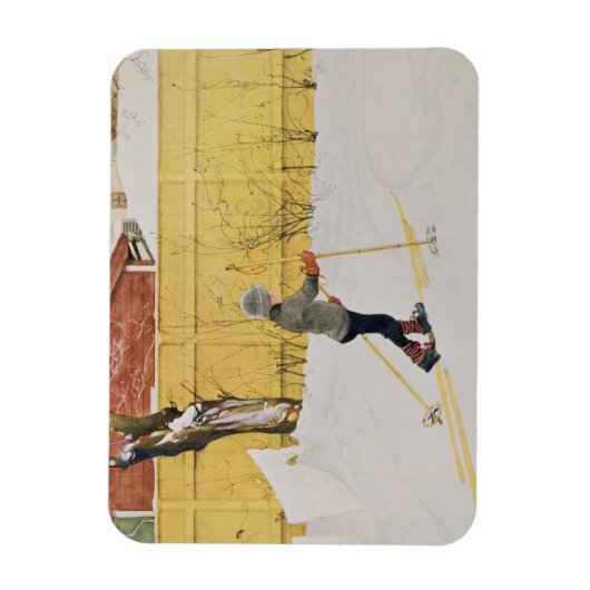 The Skier, c.1909 Magnet (Vertikal)