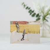 The Skier, c.1909 Postkarte (Stehend Vorderseite)