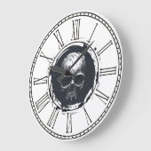 The Skull Face of Time Große Wanduhr (Winkel)