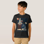 The Sky Is Your Limit Space Rocket Shuttle Motivat T-Shirt (Vorne ganz)