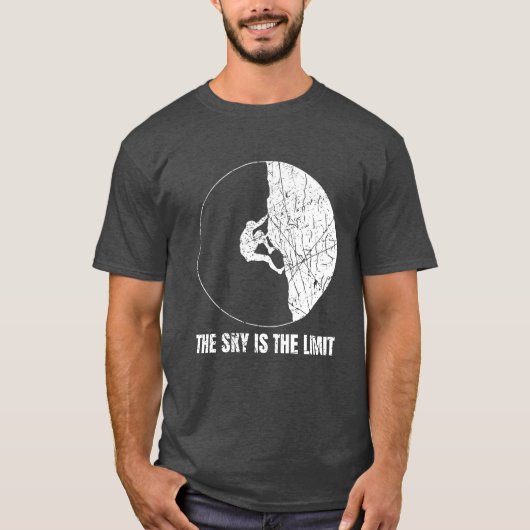 The Sky Ishe Limit Boulderer And Rock Climber girl T-Shirt (Vorderseite)