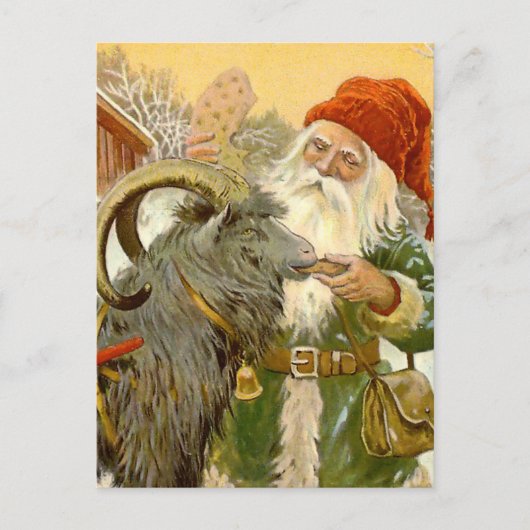 "The Sled Goat" von Jenny Nystrom Postkarte (Vorderseite)