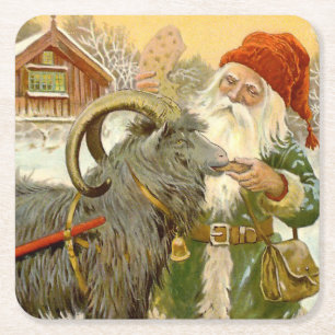 "The Sled Goat" von Jenny Nystrom Rechteckiger Pappuntersetzer