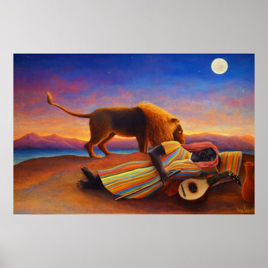 The Sleeping Gypsy by Henri Rousseau Poster (Vorne)