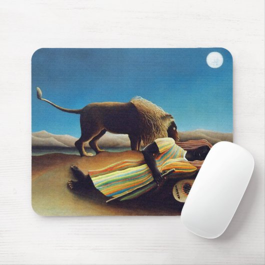 "The Sleeping Sinti und Roma" von Henri Rousseau Mousepad (Mit Mouse)