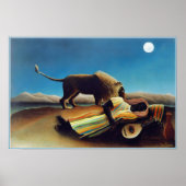 "The Sleeping Sinti und Roma" von Henri Rousseau Poster (Vorne)