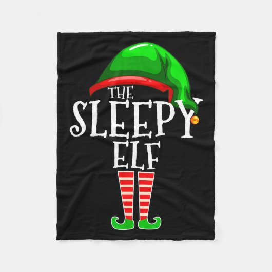 The Sleepy Elf Group Matching Family Christmas Gif Fleecedecke (Vorderseite)