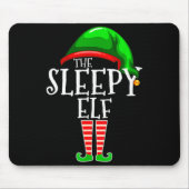 The Sleepy Elf Group Matching Family Christmas Gif Mousepad (Vorne)