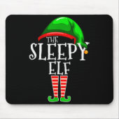 The Sleepy Elf Group Matching Family Christmas Gif Mousepad (Vorne)