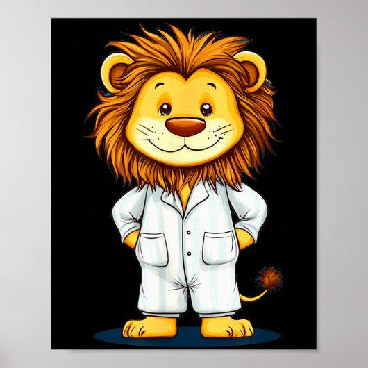 The Sleepy King_ Lion In Pajamas Costume For Boys Poster (Vorne)