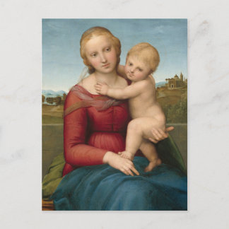 The Small Cowper Madonna by Raphael Postkarte