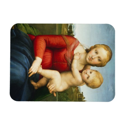 The Small Cowper Madonna, c.1505 (Öl/Öl) Magnet (Horizontal)