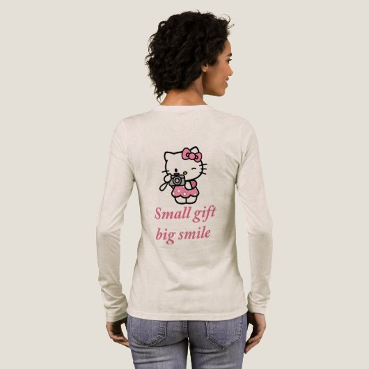 The "Small gift, big smile" Tri-Blend Shirt (Voller Rückseite)