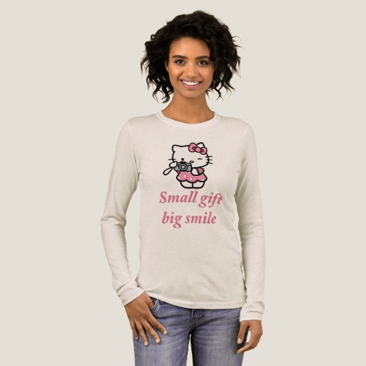 The "Small gift, big smile" Tri-Blend Shirt (Volle Vorderseite)