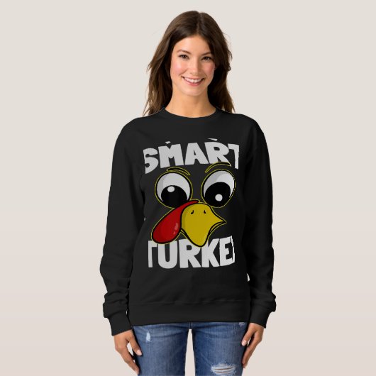 The Smart Turkey Family Group Matching Thanksgivin Sweatshirt (Vorne ganz)