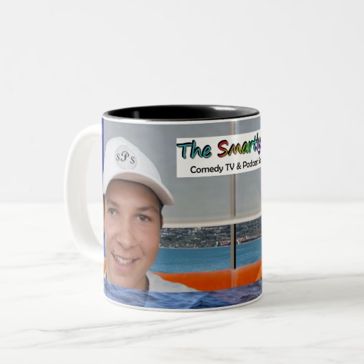 THE SMARTLYS Preston & Caddy Mug with Logo Zweifarbige Tasse (Vorderseite Links)