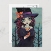 The Smirking Fox Hexe and Red Fox Postcard Postkarte (Vorne/Hinten)