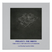 The Smith Family "Chief Architect" Blueprint Art P Poster (Vorderseite)