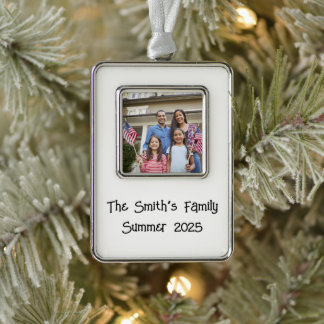 The Smith’s Family Sommer 2025 Benutzerdefiniert Rahmen-Ornament Silber