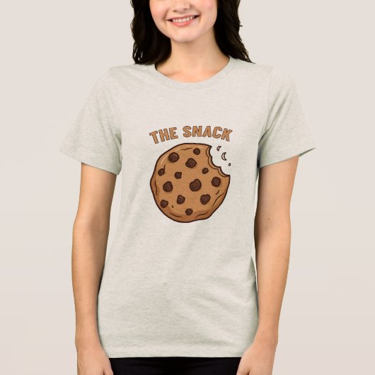 The Snack Chocolate Chip Cookie Matching Couple Tri-Blend Shirt (Vorderseite)
