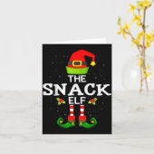 The Snack Elf Christmas Family Matching Pajama  Karte (Gelbe Blume)