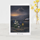 The Snowdrop — Modern Botanical Reinterpretation Karte (Gelbe Blume)