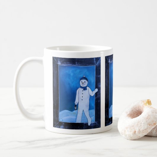 The Snowman's Escape Painting by Alfred Fox Kaffeetasse (Mit Donut)