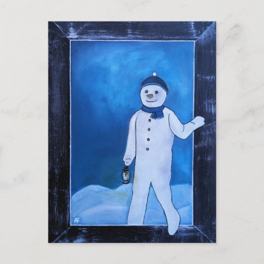 The Snowman's Escape Painting by Alfred Fox Postkarte (Vorderseite)