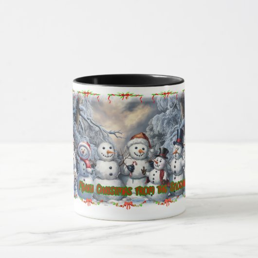 The Snowmen wish you a Merry Christmas on a Coffee Tasse (Zentrum)