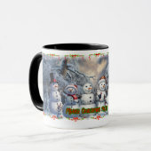 The Snowmen wish you a Merry Christmas on a Coffee Tasse (Vorderseite Links)