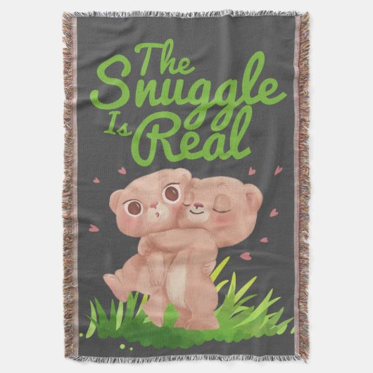 The Snuggle is Real Cute Bear Hugs Decke (Vorderseite Vertikal)