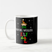 The Social Worker Elf Christmas Elf Matching Famil Kaffeetasse (Links)