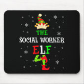 The Social Worker Elf Christmas Elf Matching Famil Mousepad (Vorne)