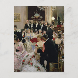 The Soiree, c.1880 Postkarte