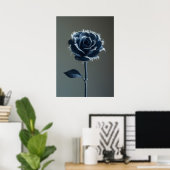 The Solitary Pride of a Reconstructed Denim Rose Poster (Heimbüro)