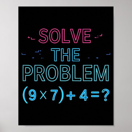 The Solve Problem Math 67 Meme Poster (Vorne)