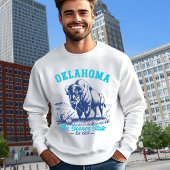 The Sooner State Buffalo Illustration Gift  Sweatshirt