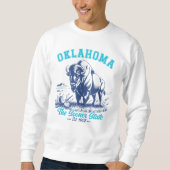 The Sooner State Buffalo Illustration Gift Sweatshirt (Vorderseite)