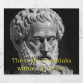 The Soul never thinks without a Picture Bierflaschenetikett (Einzelnes Label)