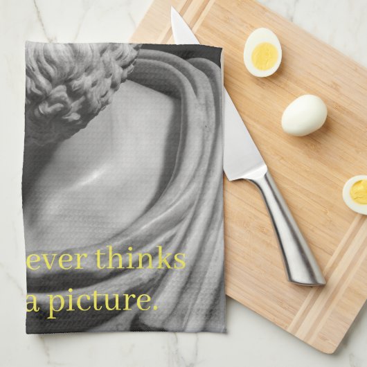 The soul never thinks without a picture geschirrtuch (Viertel Falte)