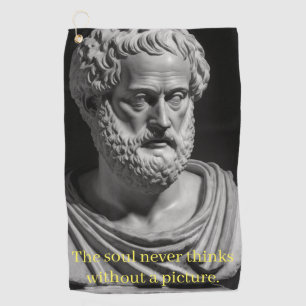 The Soul never thinks without a picture Golfhandtuch