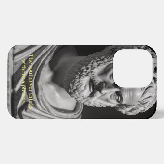 The soul never thinks without a picture iPhone hülle (Rückseite (Horizontal))