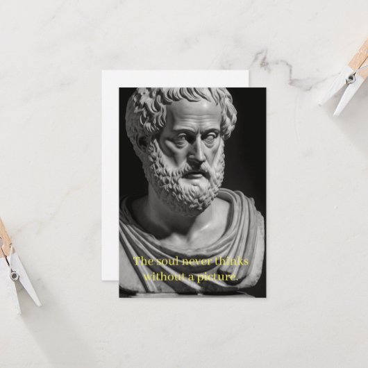 The Soul never thinks without a Picture Karte (Vorderseite/Rückseite Beispiel)