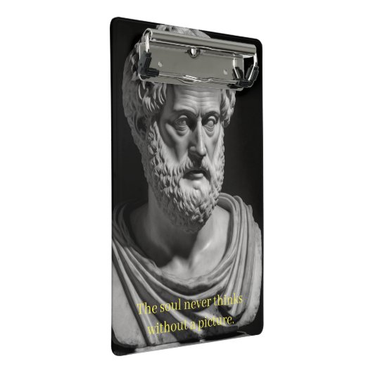 The soul never thinks without a picture mini klemmbrett (Schrägansicht)
