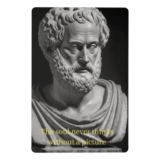 The soul never thinks without a picture mini klemmbrett (Rückseite)
