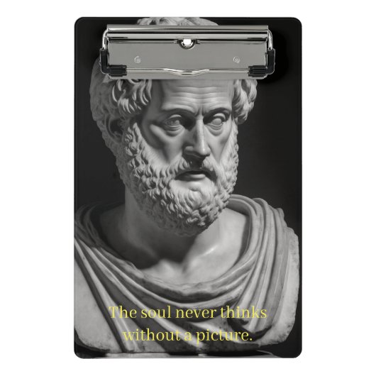 The soul never thinks without a picture mini klemmbrett (Vorderseite)