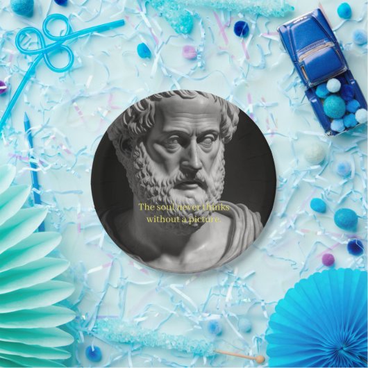 The soul never thinks without a picture pappteller (Party)